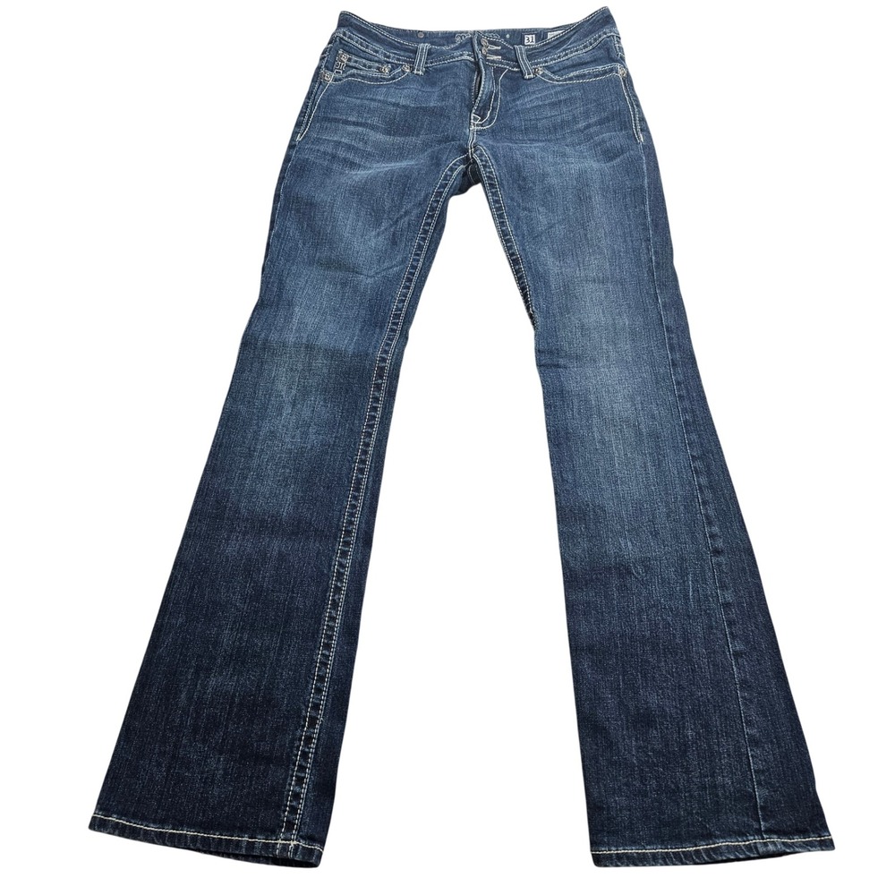Miss Me Jeans Women 31 Dark Wash JP5011-3 Rhinestone Embellished Bootcut